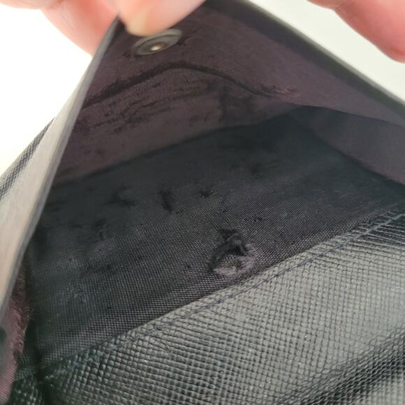 PRADA Black Nero Saffiano Leather Wallet Medium Bifold Compact Unisex Authentic - Picture 10 of 15